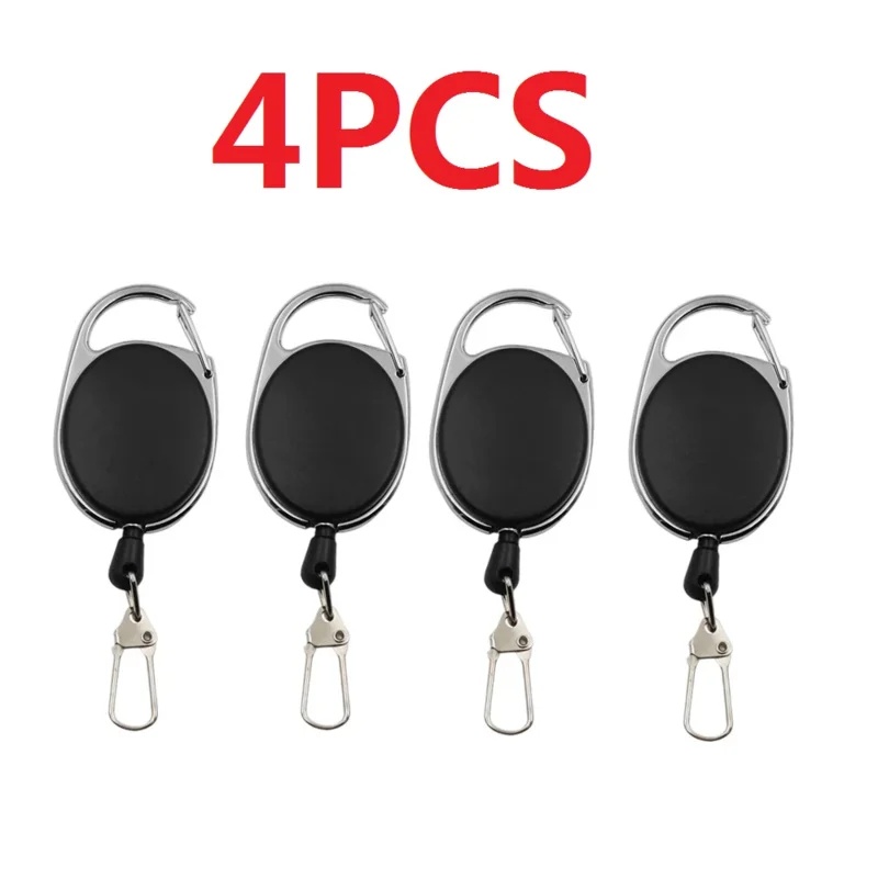 Fishing Kayak Rod Holder - 2-4 stuks intrekbare sleutelhanger badgehouder vliegvissen